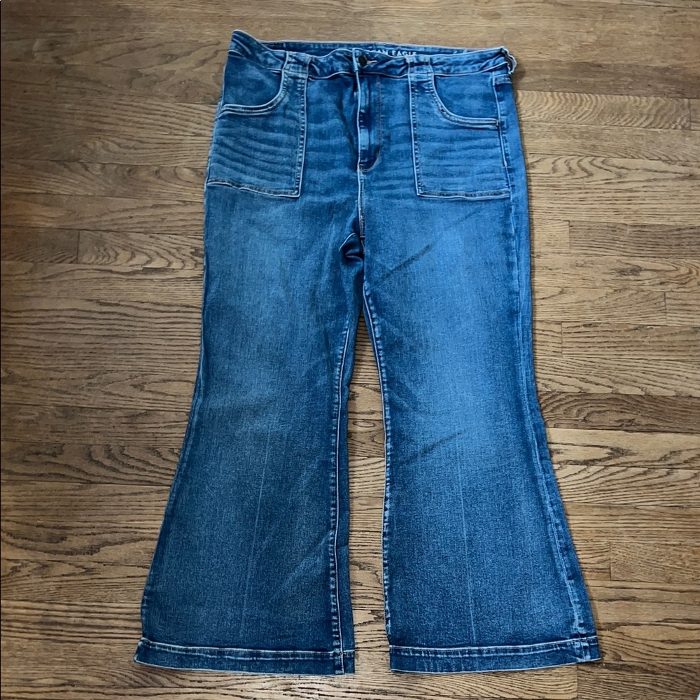 American Eagle Outfitters Flare Blue Jeans